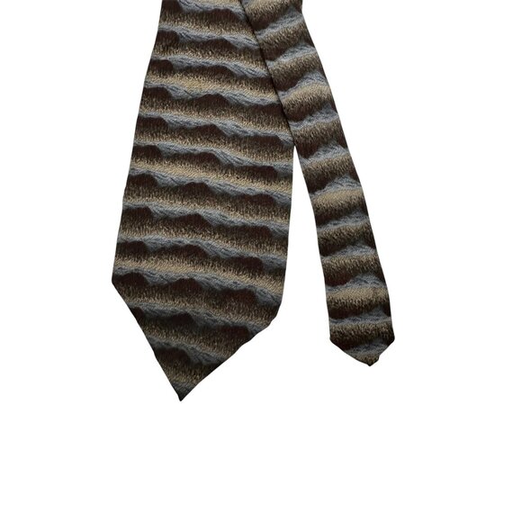 J. Garcia Mens Tie Happy Birthday Collection Eight Abstract Wave Pattern Silk - Picture 2 of 5